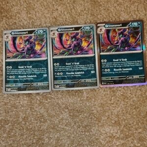Grimmsnarl Pokémon Cards Set of 3